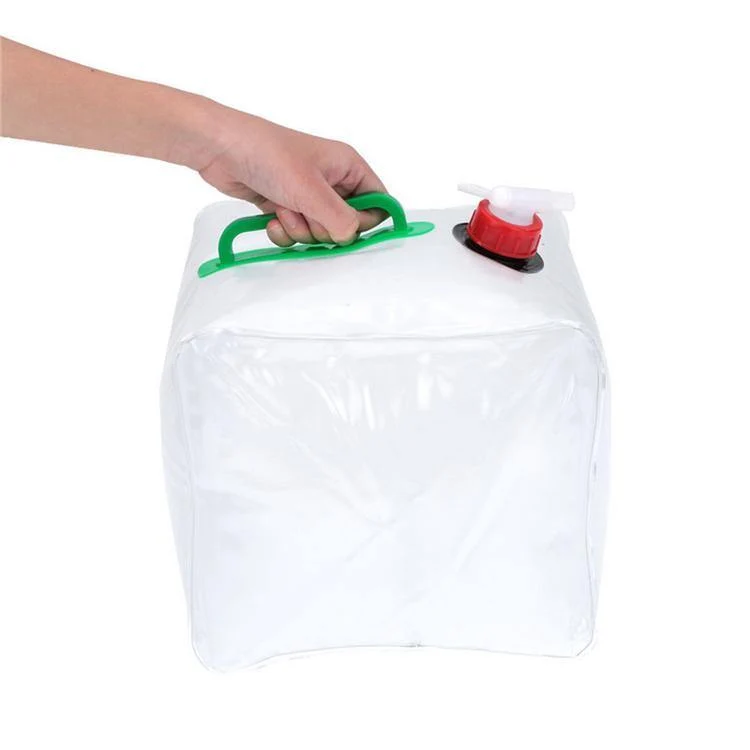 10L PVC Outdoor Faltbar Zusammenklappbarer Trinkwasserbeutel Aufbewahrung Auto Wasserträger Behälter für Outdoor Camping Wandern Picknicktasche
