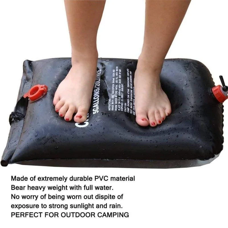 20L Wasser Tasche Faltbare Solarenergie Beheizte Camp PVC Duschtasche Outdoor Camping BBQ Wandern Klettern Reise Picknick Wasserspeicher