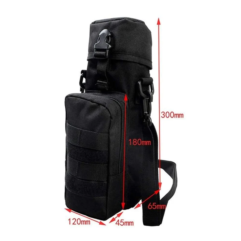 Militärische MOLLE taktische Wasserflasche Wasserkocher Beutel mit Gurt Mehrzweck-Flaschenhalter für Camping Wandern Reisen