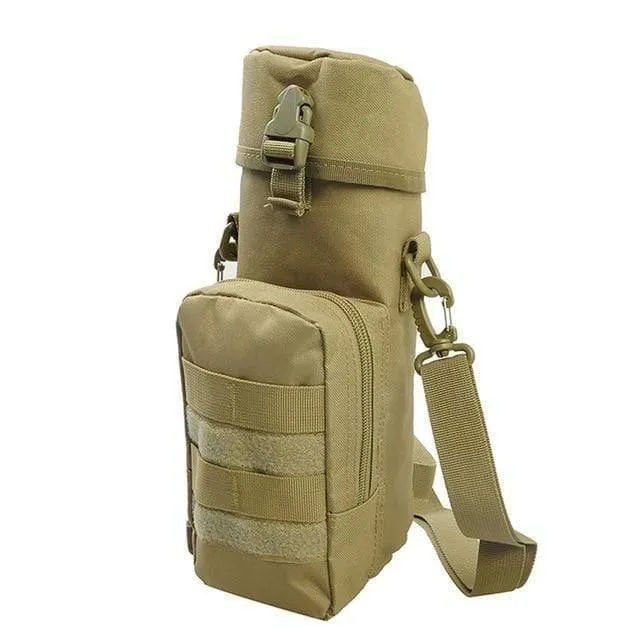 Militärische MOLLE taktische Wasserflasche Wasserkocher Beutel mit Gurt Mehrzweck-Flaschenhalter für Camping Wandern Reisen