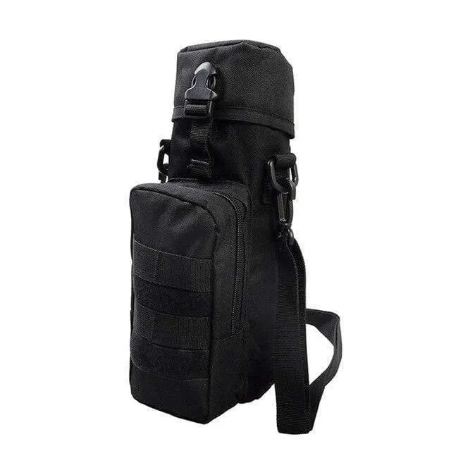 Militärische MOLLE taktische Wasserflasche Wasserkocher Beutel mit Gurt Mehrzweck-Flaschenhalter für Camping Wandern Reisen