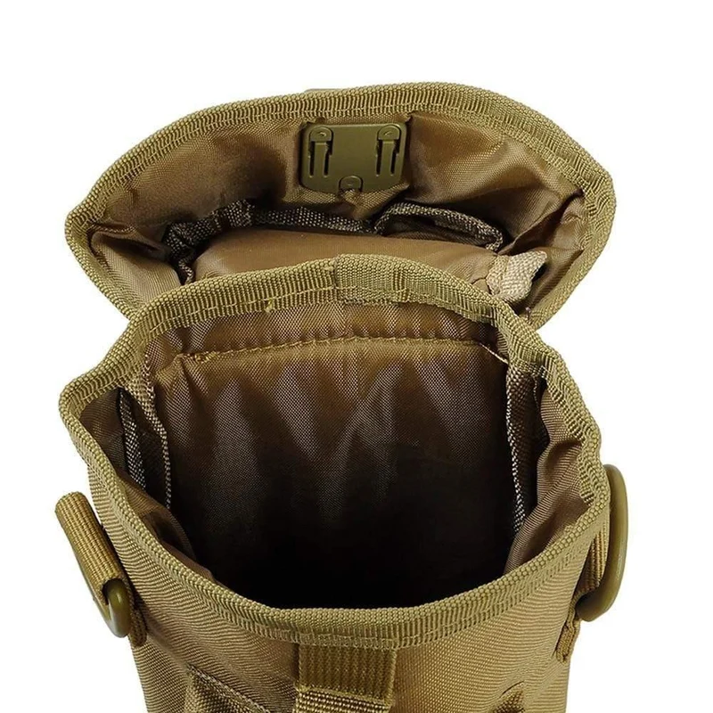 Militärische MOLLE taktische Wasserflasche Wasserkocher Beutel mit Gurt Mehrzweck-Flaschenhalter für Camping Wandern Reisen