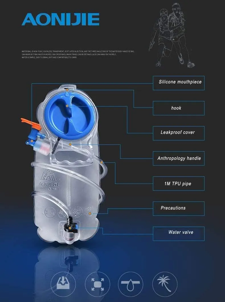 1.5L 2.5L TPU Trinkblase Fahrrad Camping Wandern Klettern Outdoor big mouth Camelback Water Bag