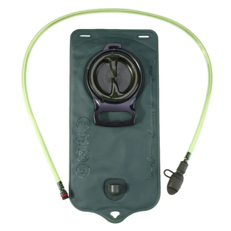 2L TPU Fahrrad Mund Sport Wasserbeutel Blase Trink Camping Wandern Klettern Militärgrün Camelback