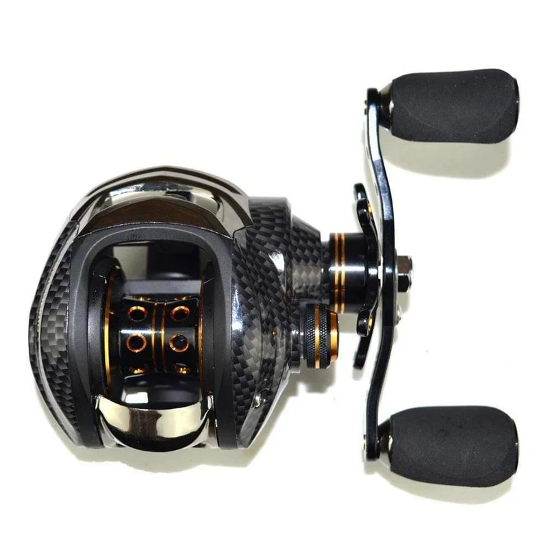 Doppelbrems-Baitcastingrolle 17BB+1RB Angelausrüstung Wassertropfenrad 7.0:1 Verhältnis Baitcasting Angelrolle Köderrolle