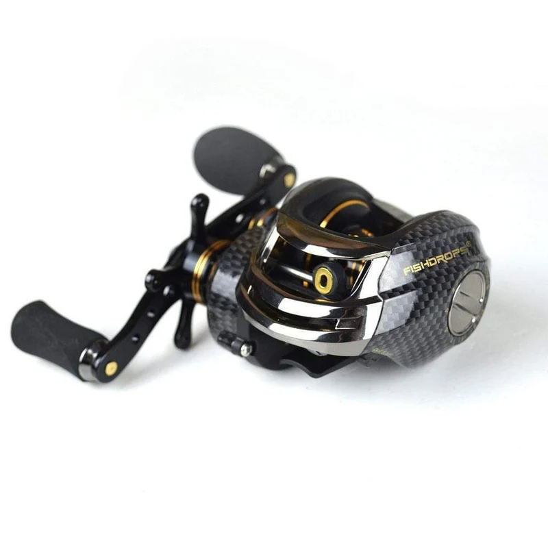 Doppelbrems-Baitcastingrolle 17BB+1RB Angelausrüstung Wassertropfenrad 7.0:1 Verhältnis Baitcasting Angelrolle Köderrolle