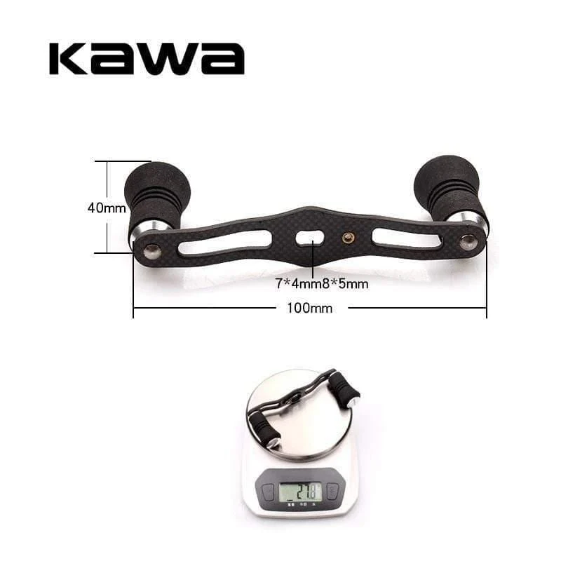 Angelrollengriff EK Carbon Fiber für Shimano Daiwa Abu Eva Knob Lochgröße 7*4/8*5mm Länge 100mm Hohe Qualität