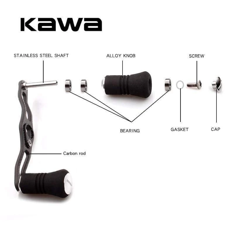 Angelrollengriff EK Carbon Fiber für Shimano Daiwa Abu Eva Knob Lochgröße 7*4/8*5mm Länge 100mm Hohe Qualität