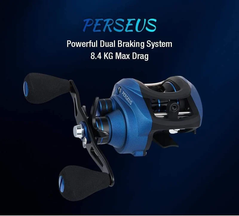 Perseus Dual Bremse System Baitcastingrolle 8.4 KG Drag Salzwasser Süßwasser Baitcasting Angeln Reel Pesca Karpfen