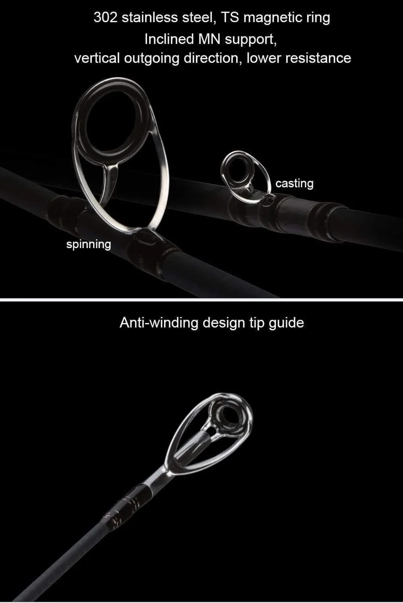 Obei Spurs 1.98 m 2.28 m 2.58 3 abschnitte köder casting angelrute reise ultra licht casting spinning boot köder 7g-55g M/ML/MH Stange