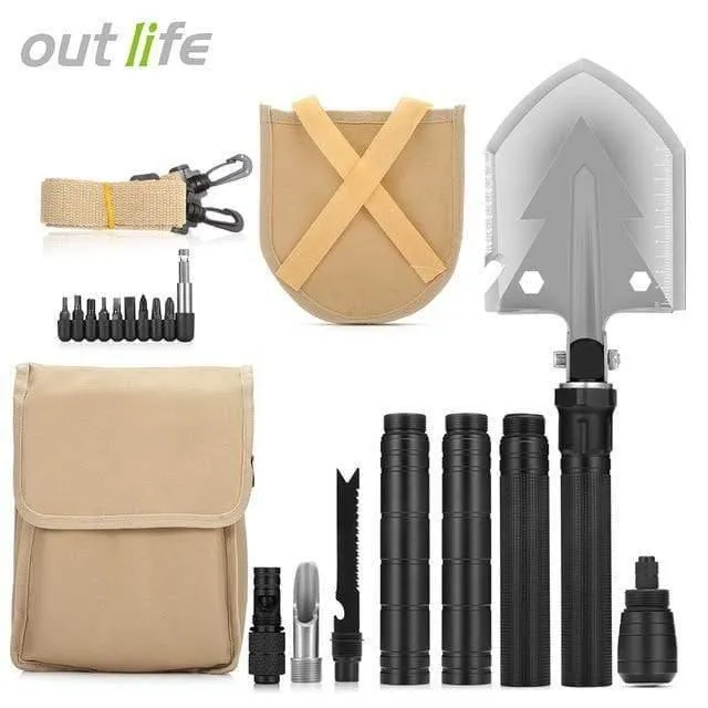 Multifunktionale Militär Klappspaten mit Tragetasche Armee Multi-Tools Tragbare Outdoor Camping Wanderwerkzeuge