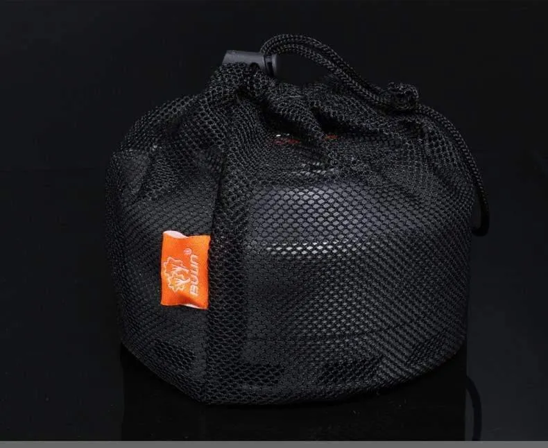1L Camping Wasserkocher Wärmetauscher Teekanne Picknick Wasserkocher Aluminiumlegierung