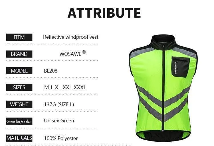 Reflektierende Radwesten Ärmellos Winddicht Sport Ciclismo Trikots MTB Rennrad Fahrradbekleidung Mantel Fahrradbekleidung