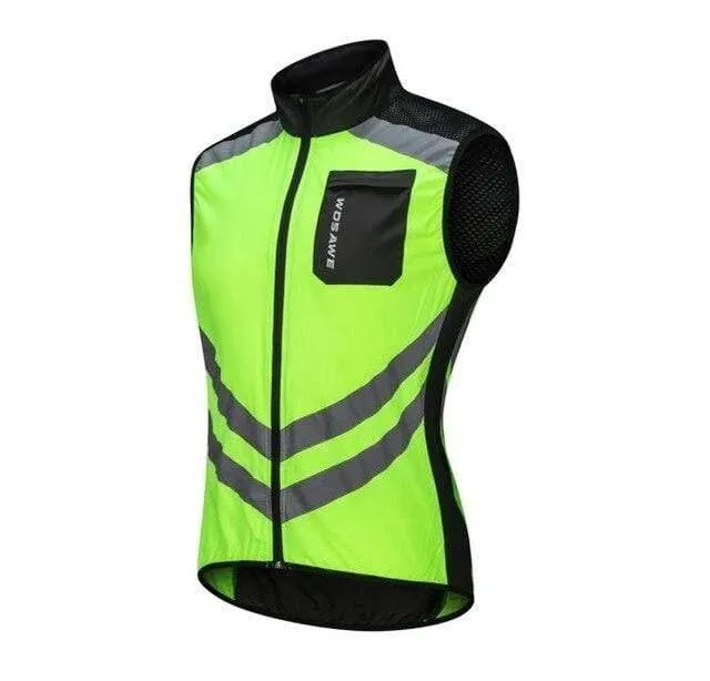 Reflektierende Winddichte Fahrradweste Atmungsaktive Mtb Fahrrad Mountainbike Reitjacken Ärmellose Sicherheitssportweste