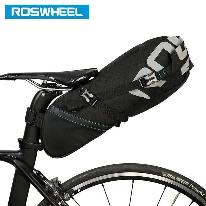 Fahrradsattelstützentasche Fahrradsattel Aufbewahrungstasche Radfahren MTB-Straße Rucksack Wasserdicht Ausziehbar 8L 10L
