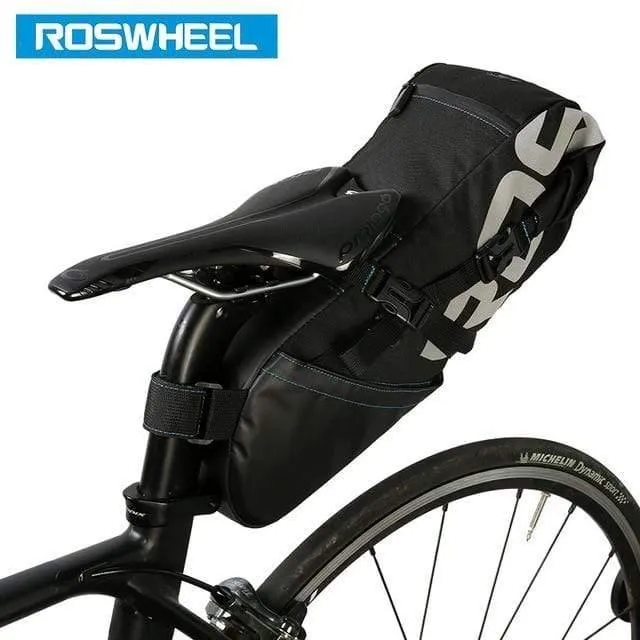 Fahrradsattelstützentasche Fahrradsattel Aufbewahrungstasche Radfahren MTB-Straße Rucksack Wasserdicht Ausziehbar 8L 10L