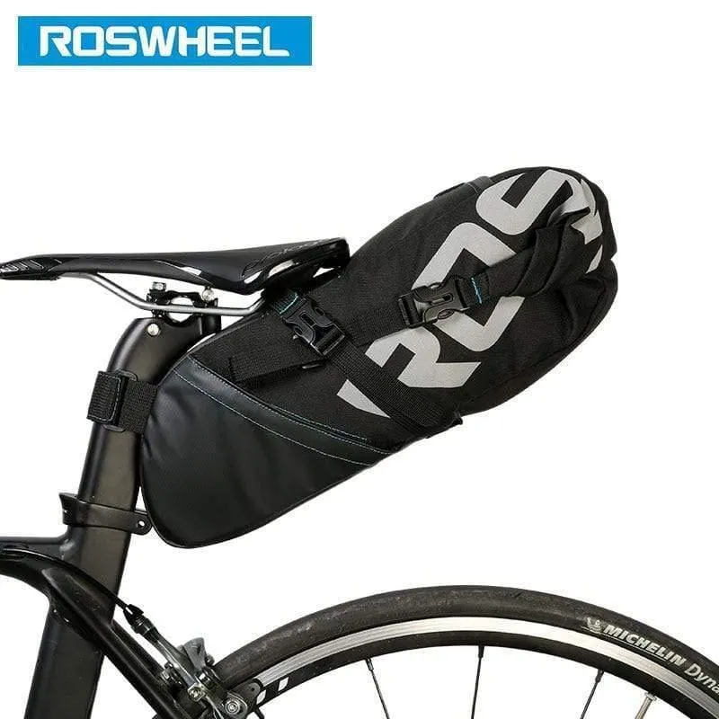 Fahrradsattelstützentasche Fahrradsattel Aufbewahrungstasche Radfahren MTB-Straße Rucksack Wasserdicht Ausziehbar 8L 10L