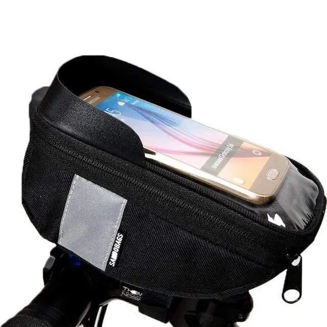 Radfahren Fahrrad Fahrrad Kopf Rohr Lenker Zelle Handy Tasche Fall Halter Fall Pannier Für 6.5 in Telefon