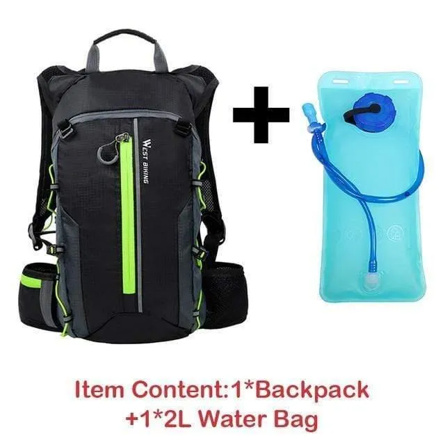 Wasserdichte Fahrradtasche Fahrradrucksack Atmungsaktiver 10L Ultraleichter Fahrradwasserbeutel Klettern Radfahren Trinkrucksack