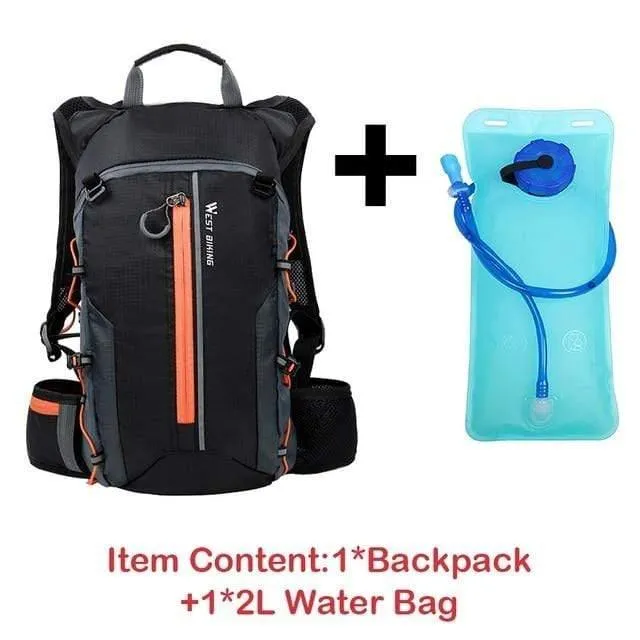Wasserdichte Fahrradtasche Fahrradrucksack Atmungsaktiver 10L Ultraleichter Fahrradwasserbeutel Klettern Radfahren Trinkrucksack