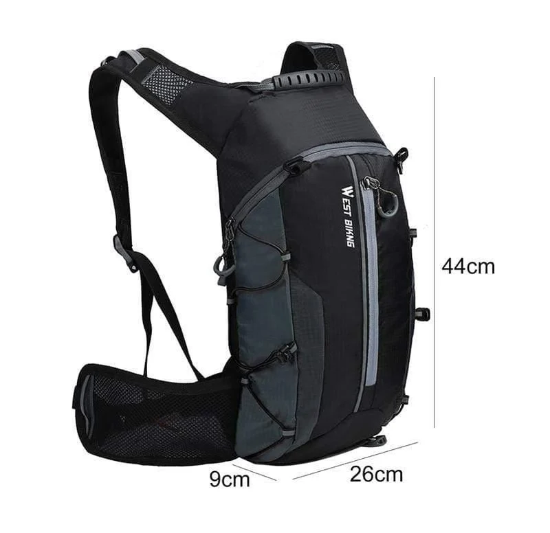 Wasserdichte Fahrradtasche Fahrradrucksack Atmungsaktiver 10L Ultraleichter Fahrradwasserbeutel Klettern Radfahren Trinkrucksack