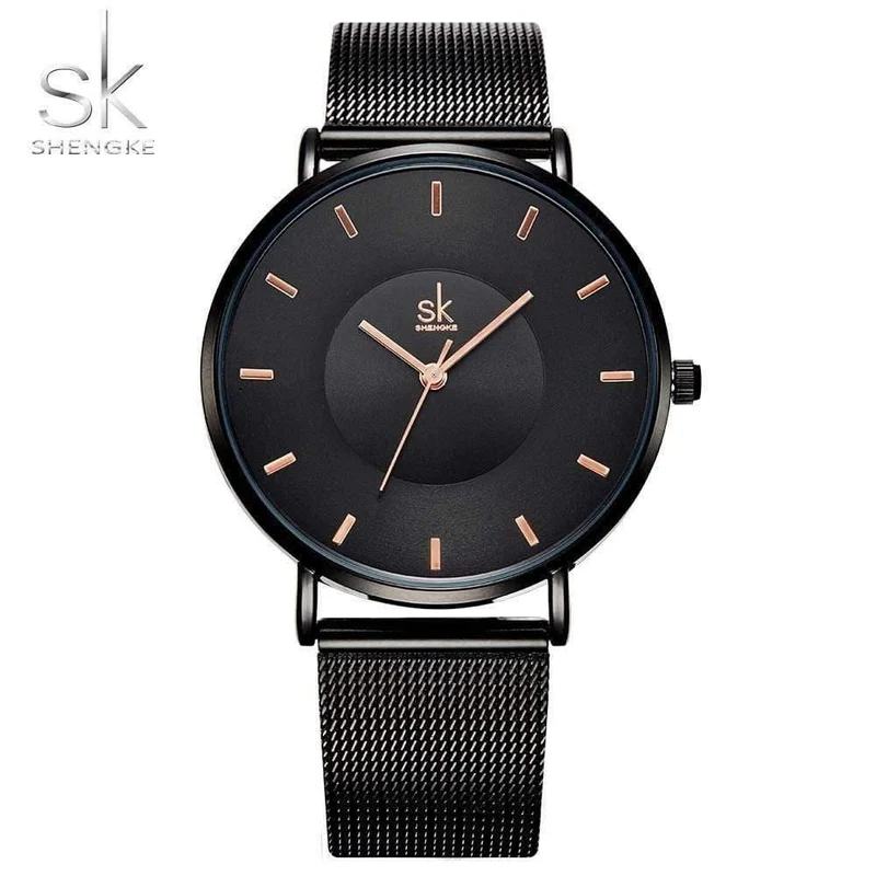 Frauen Uhren Hochwertige ultradünne Quarzuhr Frau Elegantes Kleid Damenuhr Montre Femme SK