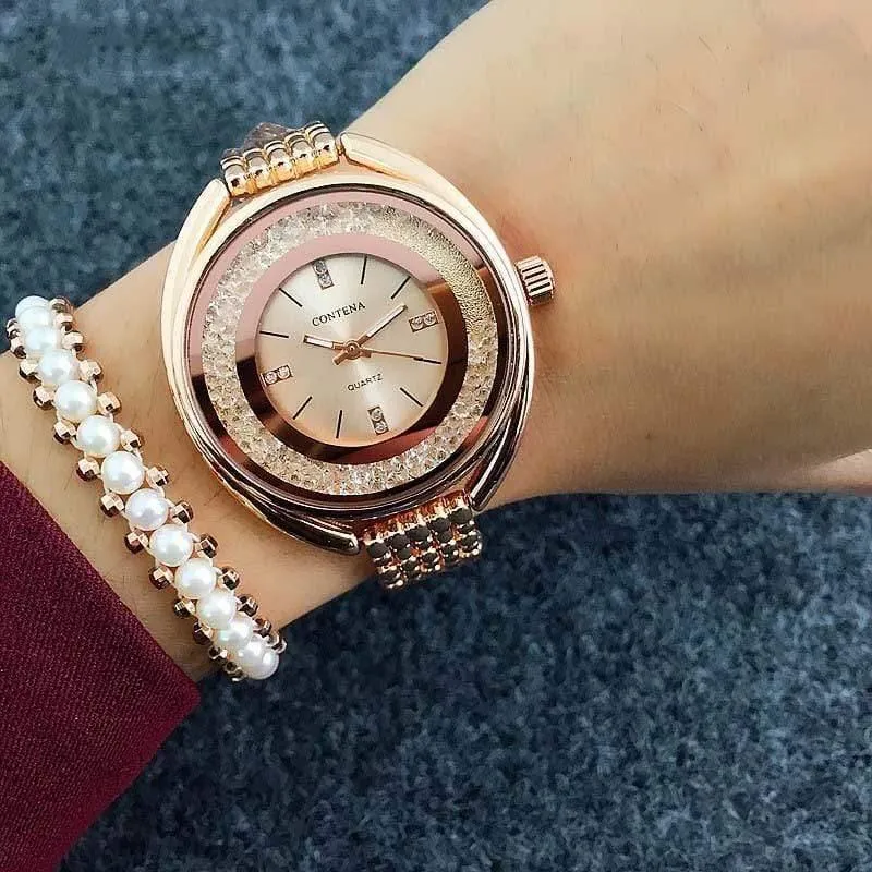 Uhr Frauen Uhren Rose Gold Armband frauen Uhren Strass Damen Uhr Uhr reloj mujer montre femme