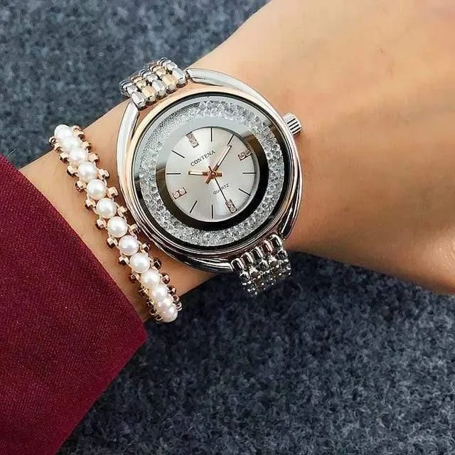 Uhr Frauen Uhren Rose Gold Armband frauen Uhren Strass Damen Uhr Uhr reloj mujer montre femme