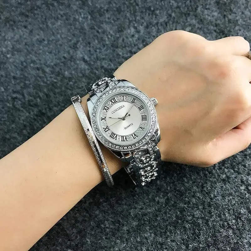Armbanduhr Damenuhren Strass Damenuhren Roségold Damenuhr Uhr zegarek damski reloj mujer