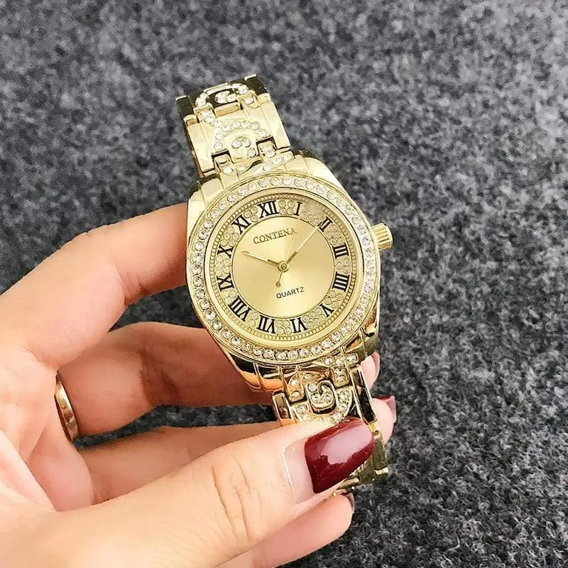 Armbanduhr Damenuhren Strass Damenuhren Roségold Damenuhr Uhr zegarek damski reloj mujer