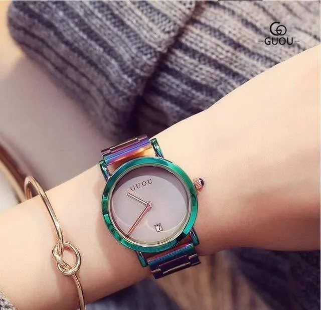 Frauenuhren Bunte Montre Femme Damenuhr Armbanduhren Für Frauen Uhr Frauen Kalender reloj mujer saat