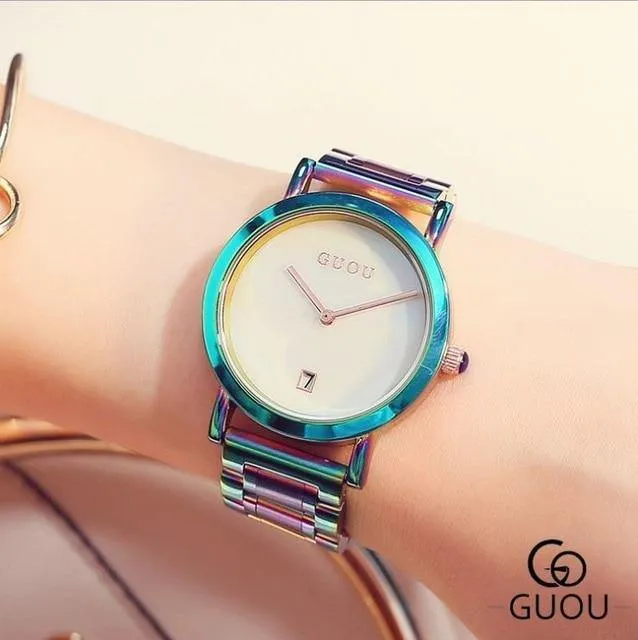 Frauenuhren Bunte Montre Femme Damenuhr Armbanduhren Für Frauen Uhr Frauen Kalender reloj mujer saat