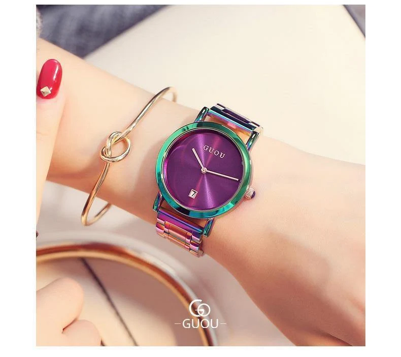 Frauenuhren Bunte Montre Femme Damenuhr Armbanduhren Für Frauen Uhr Frauen Kalender reloj mujer saat