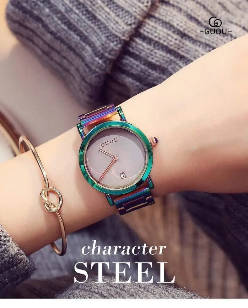 Frauenuhren Bunte Montre Femme Damenuhr Armbanduhren Für Frauen Uhr Frauen Kalender reloj mujer saat