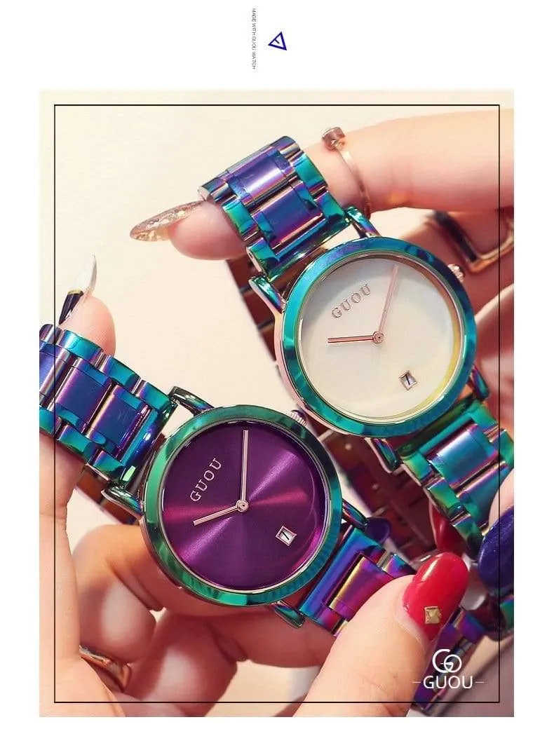 Frauenuhren Bunte Montre Femme Damenuhr Armbanduhren Für Frauen Uhr Frauen Kalender reloj mujer saat