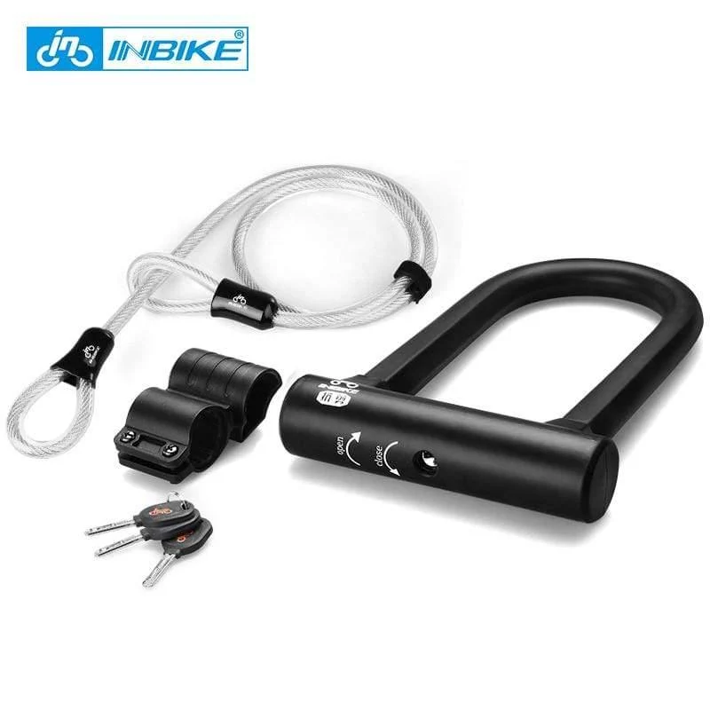 Fahrrad U-Schloss Anti-Diebstahl MTB Rennrad Fahrradschloss Radfahren Zubehör Heavy Duty Stahl Sicherheit Fahrrad Kabel U-schlösser Set