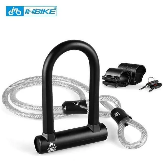 Fahrrad U-Schloss Anti-Diebstahl MTB Rennrad Fahrradschloss Radfahren Zubehör Heavy Duty Stahl Sicherheit Fahrrad Kabel U-schlösser Set