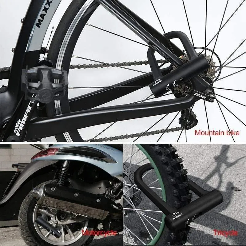 Fahrrad U-Schloss Anti-Diebstahl MTB Rennrad Fahrradschloss Radfahren Zubehör Heavy Duty Stahl Sicherheit Fahrrad Kabel U-schlösser Set