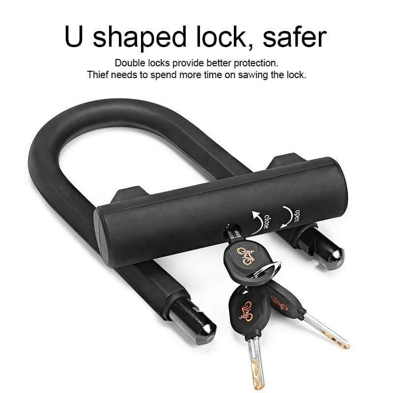Fahrrad U-Schloss Anti-Diebstahl MTB Rennrad Fahrradschloss Radfahren Zubehör Heavy Duty Stahl Sicherheit Fahrrad Kabel U-schlösser Set