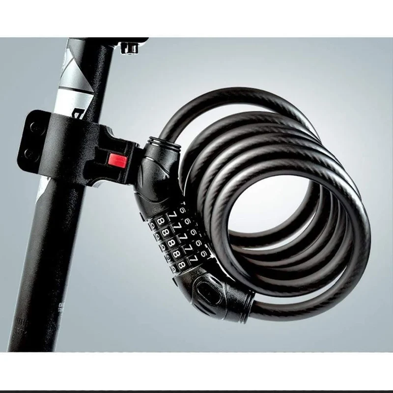 Kabel Fahrradschloss MTB Mountain Road Code Fahrrad Passwortschloss Diebstahlsicheres elektrisches Passwort Easy Security Steel