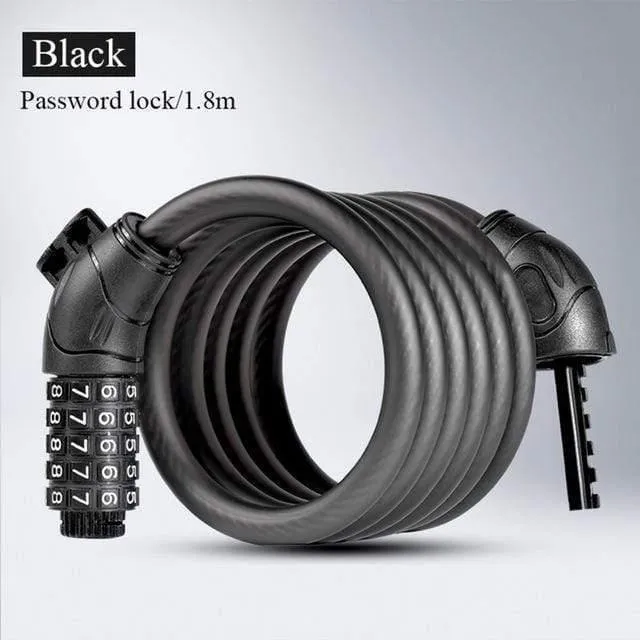 Kabel Fahrradschloss MTB Mountain Road Code Fahrrad Passwortschloss Diebstahlsicheres elektrisches Passwort Easy Security Steel