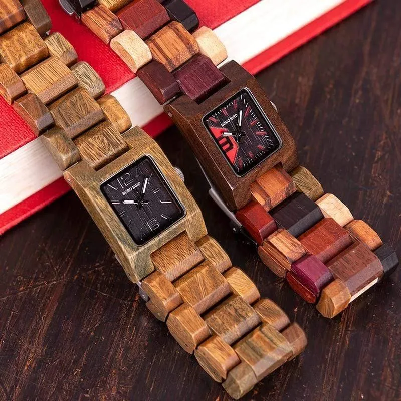 25 mm kleine Damenuhren aus Holz, Quarz-Armbanduhr, Uhren, beste Freundin, Geschenke, Relogio feminin, in Holzbox