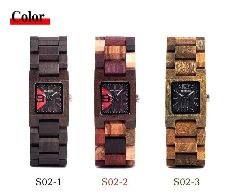 25 mm kleine Damenuhren aus Holz, Quarz-Armbanduhr, Uhren, beste Freundin, Geschenke, Relogio feminin, in Holzbox
