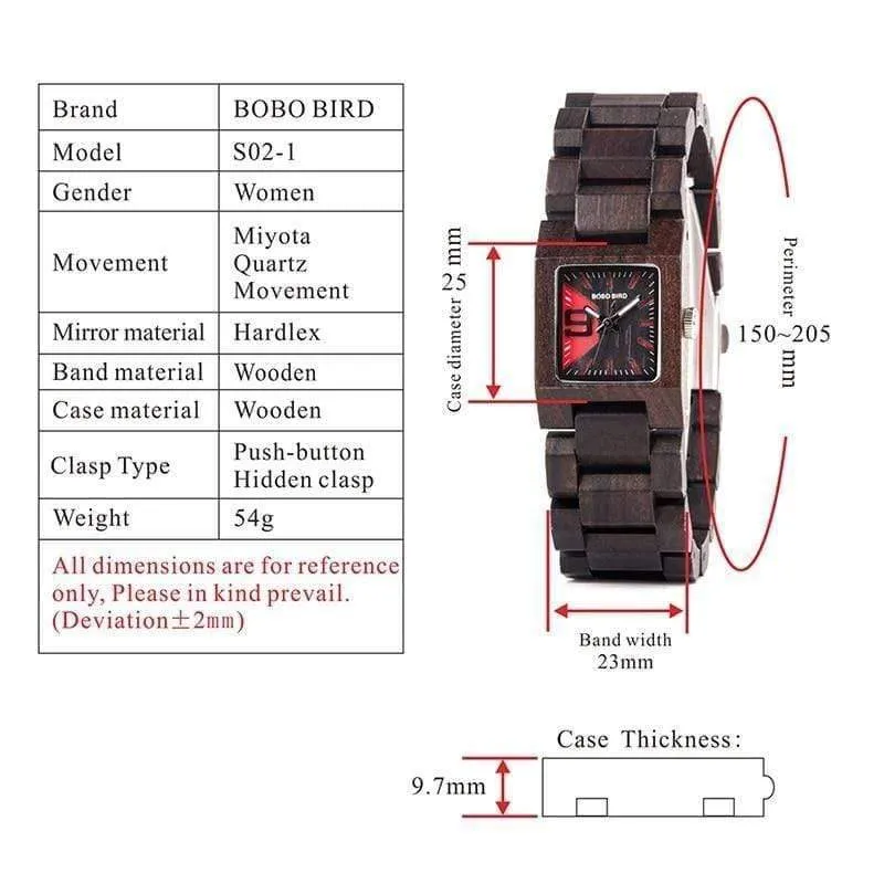 25 mm kleine Damenuhren aus Holz, Quarz-Armbanduhr, Uhren, beste Freundin, Geschenke, Relogio feminin, in Holzbox