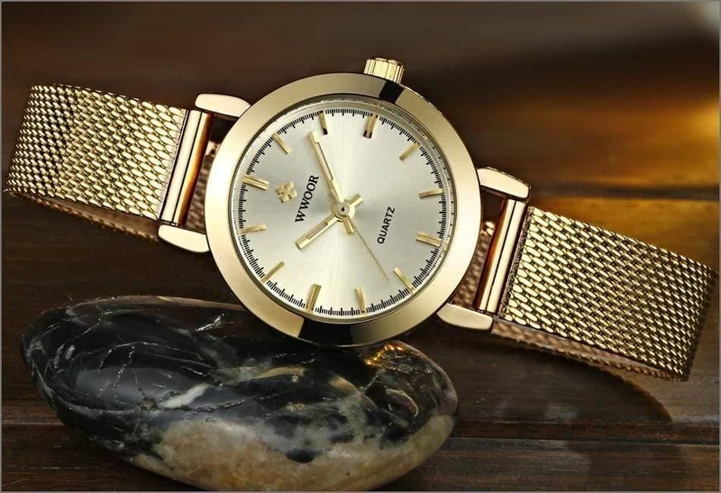 Frauen Uhren Quarz Rose Gold Kleid Damen Uhr Marke Luxus Kleine Uhr Edelstahl Mesh Armband Armbanduhr Geschenke