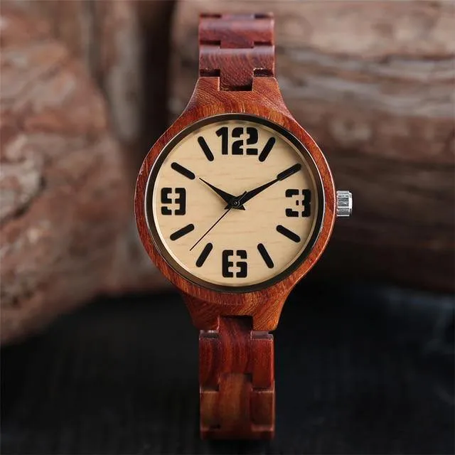 Natürliche Ahorn Bambus Holz Uhren Damen Modische Quarz Armbanduhr frauen Armband Weiblichen Uhr Relogio Feminino