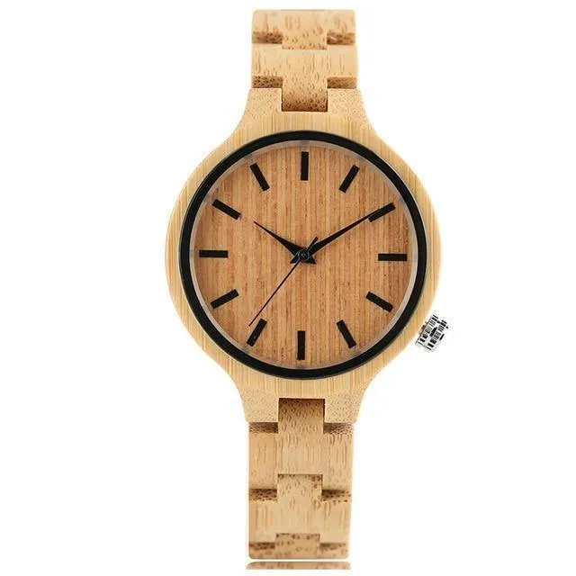 Natürliche Ahorn Bambus Holz Uhren Damen Modische Quarz Armbanduhr frauen Armband Weiblichen Uhr Relogio Feminino