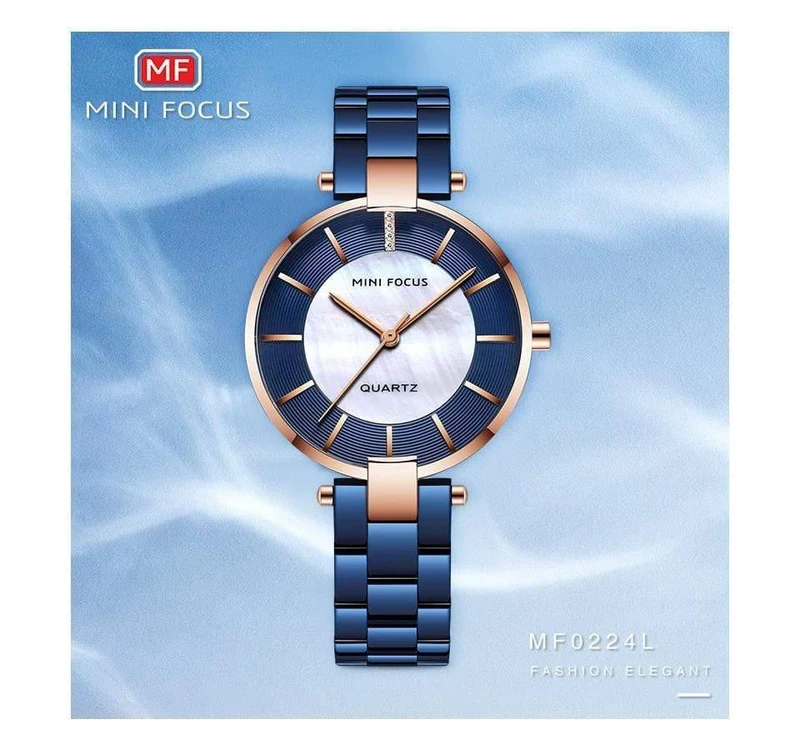 Damen-Armbanduhr aus Roségold, schlichtes Edelstahlarmband, wasserdichte Kleid-Quarzuhr für Damen und Herren, 0224Rose