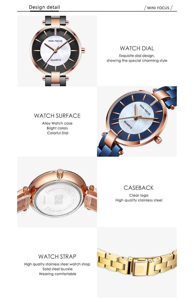 Damen-Armbanduhr aus Roségold, schlichtes Edelstahlarmband, wasserdichte Kleid-Quarzuhr für Damen und Herren, 0224Rose