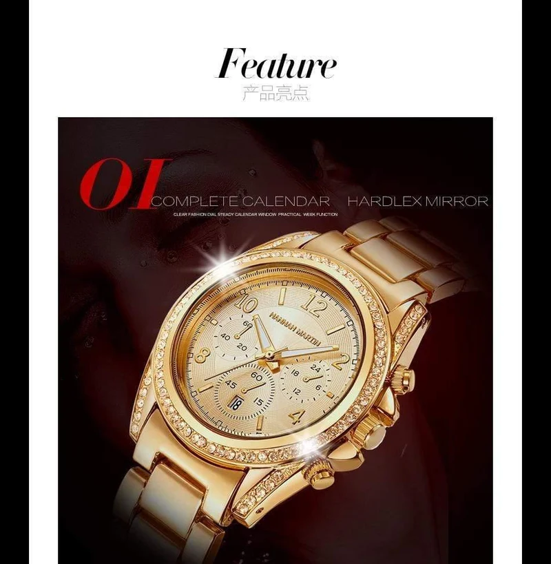 Frauen Uhren Rose Gold Uhr Frauen Uhren Luxus Diamant Damen Uhr Saat Uhr relogio feminino reloj mujer